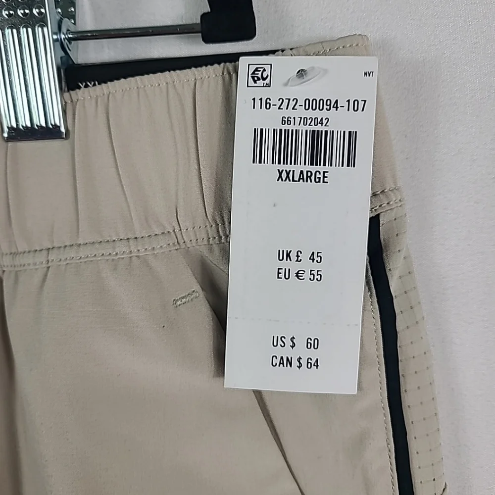 NEW Abercrombie & Fitch Men's YPB MotionTEK Ready Shorts 6” Tan Size XXL Unlined